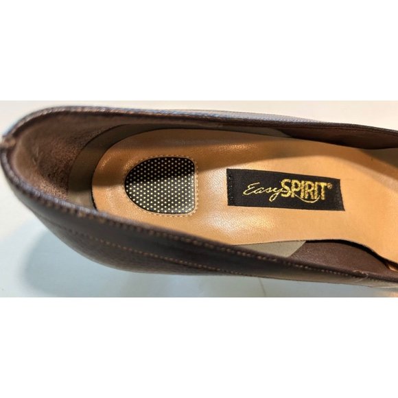 Women's Easy Spirit Brown Kid Reptile Slip On Size 9 Dress Shoe Primavera - Picture 3 of 10